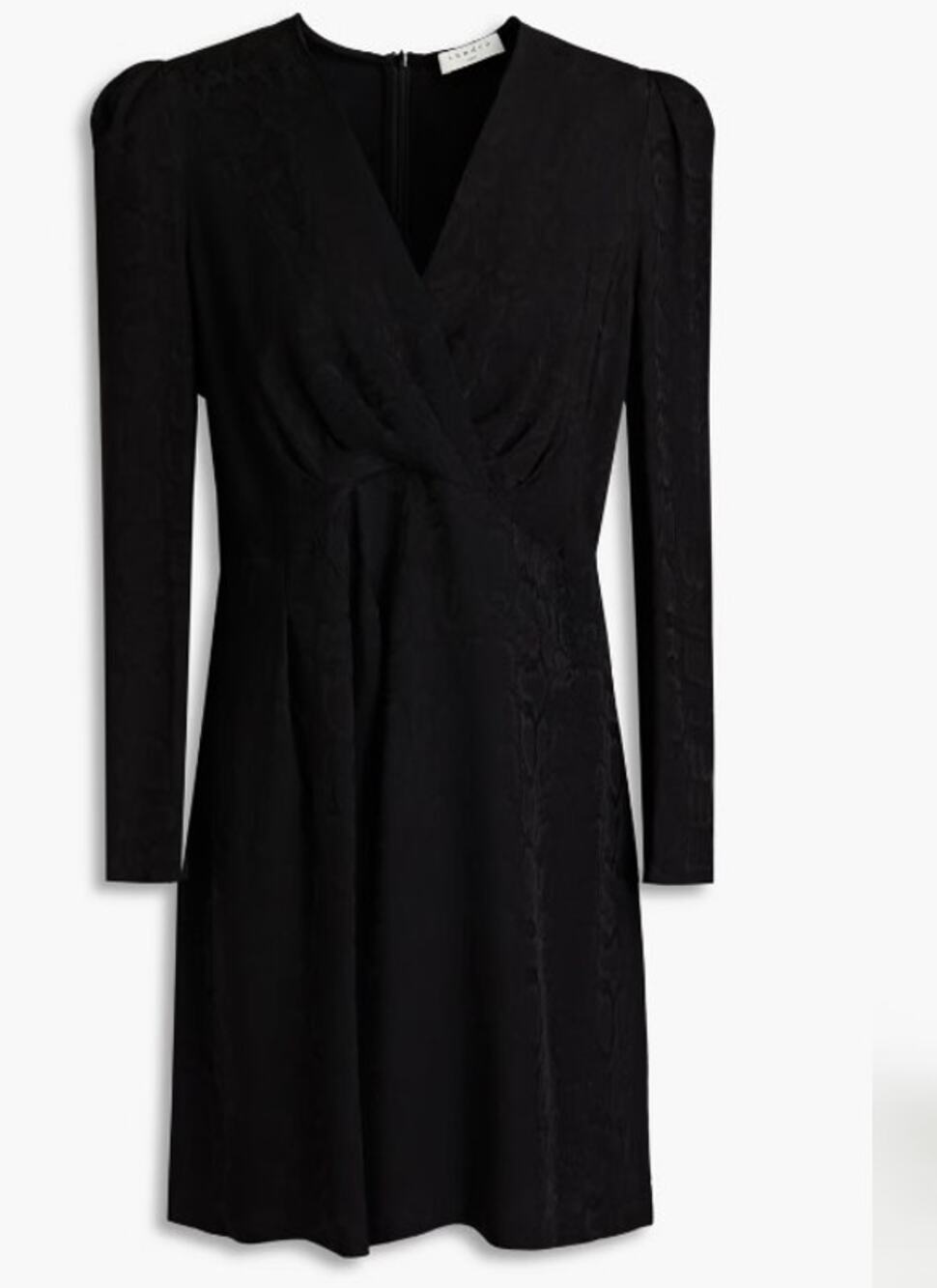NEW Sandro Womens Gloria Black Long Sleeve VNeck Short Light Weight Dress $295 8